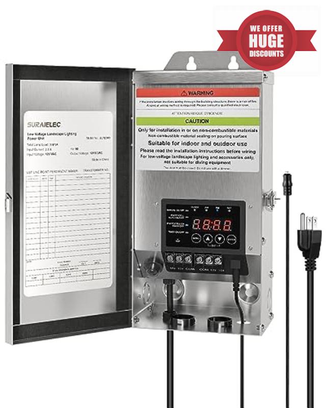 SURAIELEC 300 Watt Low Voltage Landscape Transformer