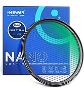 Neewer 67mm Blue Streak Filter, HD Optical Glass 360° Rotatable Anamorphic Flare Special Effects ...