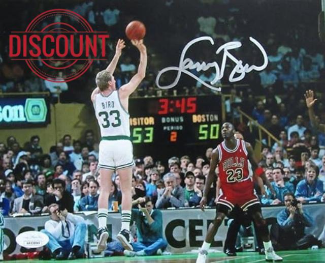 Larry Bird HOF Autographed 8x10 Photo Boston Celtics JSA 181173 - Autographed NBA Photos