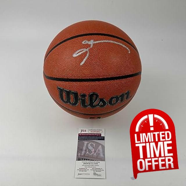 Autographed/Signed Allen Iverson Philadelphia 76ers Sixers Full Size Wilson Basketball JSA COA