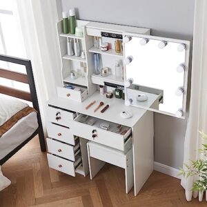 Vanity Set with Drawers and Chair