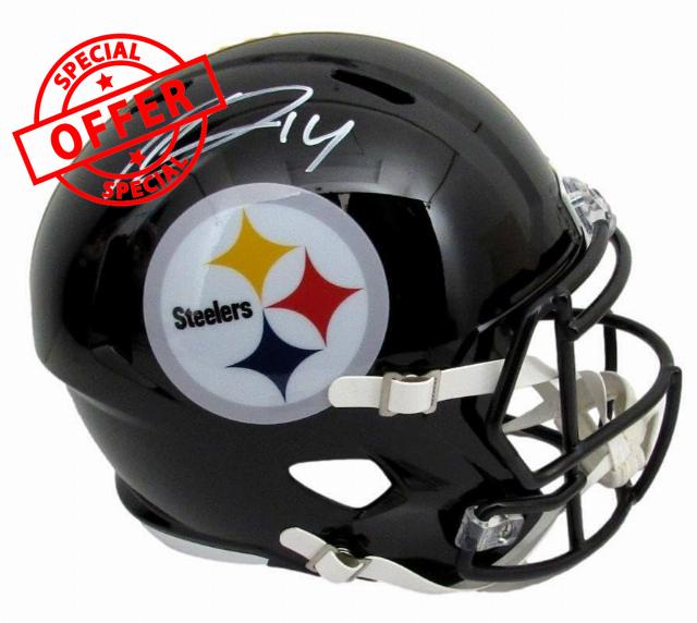 George Pickens Autographed Full Size Black Speed Replica Helmet Steelers JSA - Autographed NFL Helmets