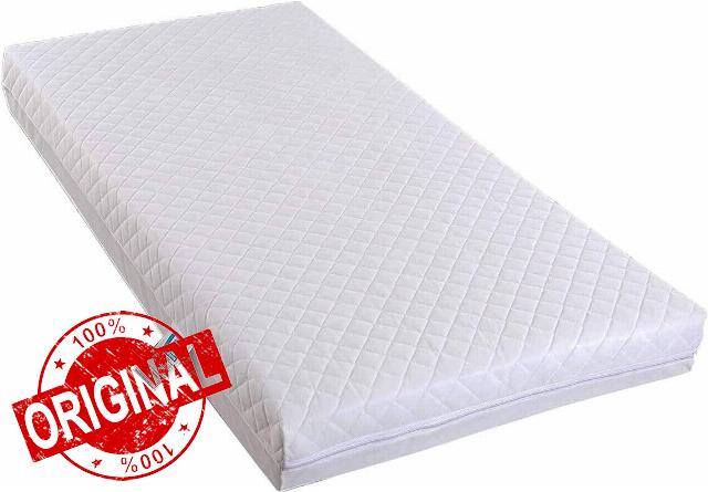 Thick Cot Bed Mattress 160x80 cm - Extra Breathable Baby Toddler Foam Anti Allergy (Fits Mamas & Papas Sizes) Quilted Zip Removable White Cover Made in England (160 x 80 x 13 CM)