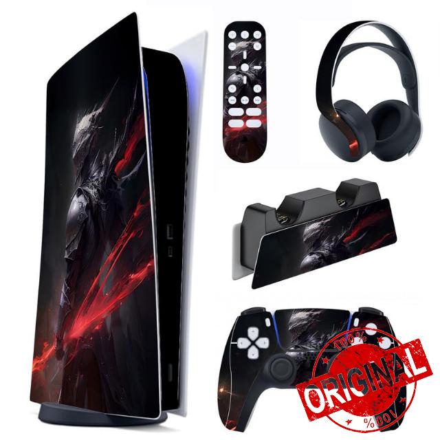 PlayVital Abyss Knight Full Set Skin Decal for ps5 Console Digital Edition
