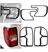 JHCHAN Rear Tail Light Garnish Trims Guards for Ford Ranger XL XLT TREMOR 2023 T9 Taillight Brow ...