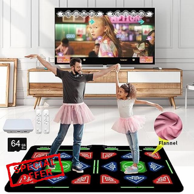 Music Double Dance Mat for Kids and Adults