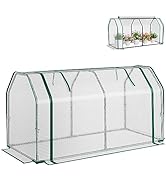 GiantexUK Grow Tent, Hydroponic Plant Tents with Observation Window, Floor Tray and Vents, Insula...