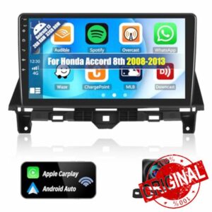 [2+32G] Android 13 Car Stereo for Honda Accord 8th 2008-2013 with Wireless Apple Carplay&Android Auto