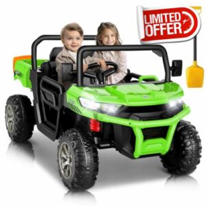 Hikole 24V Kids Ride On Truck with Electric Auto Dump Bed