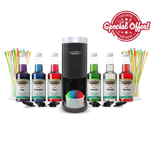Hawaiian Shaved Ice HomePro Shaved Ice and Snow Cone Machine Kit