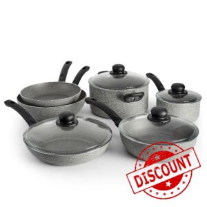 BALLARINI Asti by HENCKELS 10-pc Aluminum Nonstick Cookware Set
