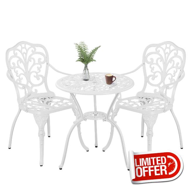 PATIO-IN Bistro Table and Chairs Set of 2