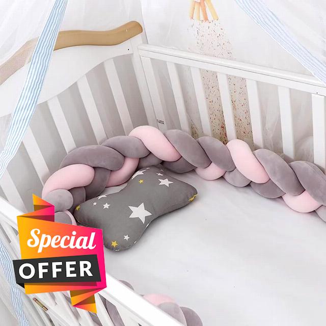 ROVIES 3 Shares Braided Cot Cushion Soft Knot Pillow Cot