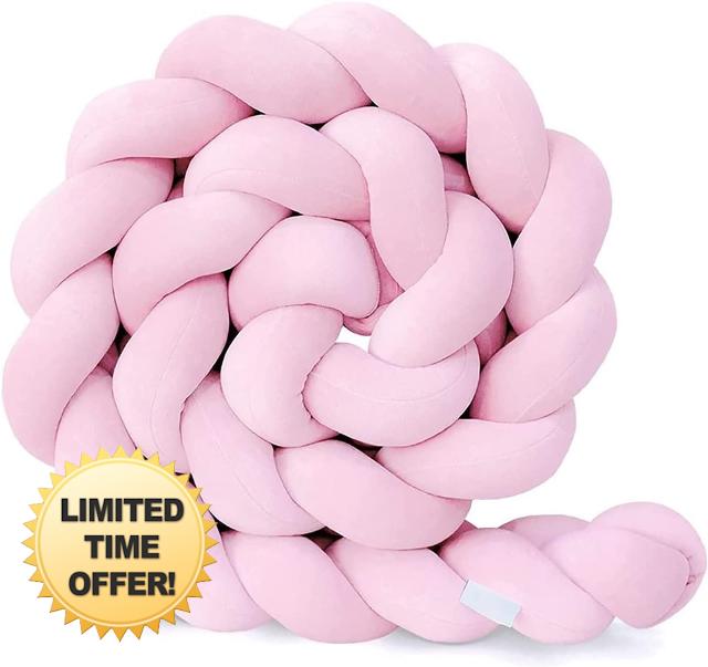 ROVIES 3 Shares Braided Cot Bumper