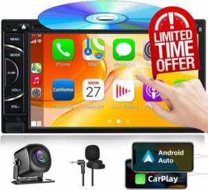 Double Din Car Stereo Radio with CD/DVD Player