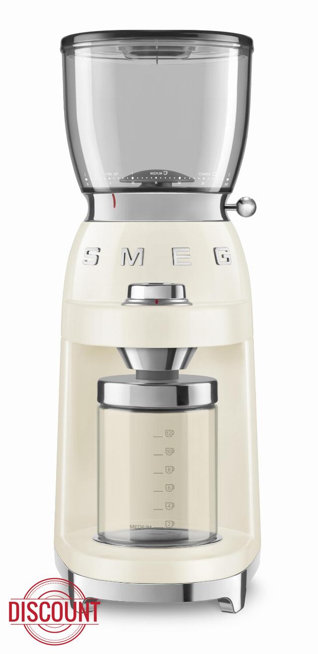 SMEG Retro Electric Coffee Grinder (Cream)