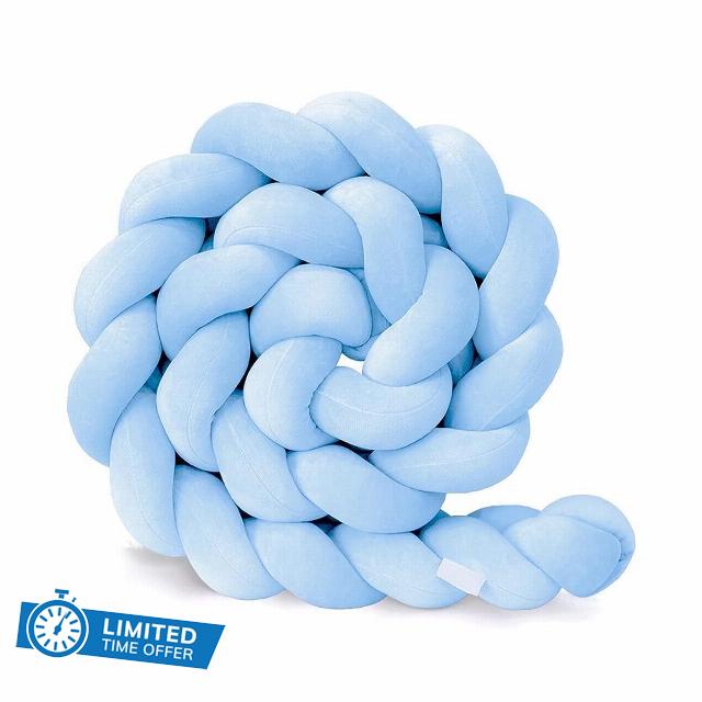 LOVEXIN 3 Shares Baby Crib Bumper Cotton Cushion Soft Knot Pillow Knotted Cot Bumpers Bed Braid Pillows Cushion Baby Bed Set All Round Braided Protector for Room Decor