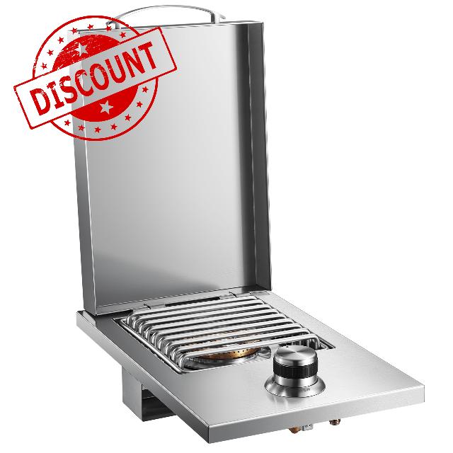 VEPURLT Outdoor Grill Drop-in Gas Single Side Grill Burner