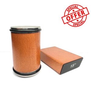 Rolling Knife Sharpener Kit - Professional Diamond Knife Sharpener Roller with 15 & 20 Degree Angle Magnetic Stand With Leather Strop - Easy Sharpening for Kitchen Knives and Steel Tools (Brown Beech)