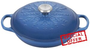 Le Creuset Noël Collection Signature Enameled Cast Iron Snowflake Braiser