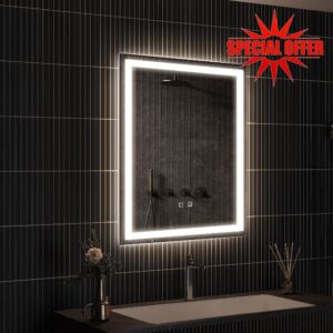 APRILSOUL 20x28 Inch LED Bathroom Mirror with Front and Backlit