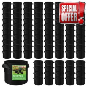 LITLANDSTAR 100-Pack 10 Gallon Grow Bags