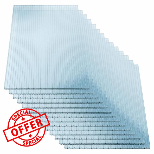 DetalleGo 2' X 4' 20 Pcs Polycarbonate Greenhouse Panels