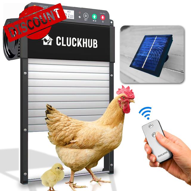 CluckHub Automatic Chicken Coop Door - Solar Powered