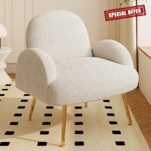 Dewhut Modern Sherpa Boucle Accent Chair
