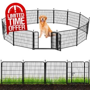 Garden Fence with Gate 36 in(H)×32 Ft(L) 14 Panels