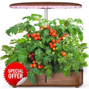 Hydroponics Growing System Indoor Garden - 12 Pods Herb Plants Germination Kit with Full-Spectrum LED Grow Light - Height Adjustable 3.8L Water Automatic Timer Ideal Gardening Gifts for Women Home