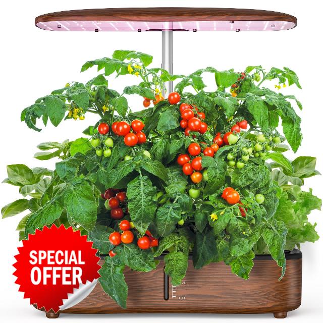 Hydroponics Growing System Indoor Garden - 12 Pods Herb Plants Germination Kit with Full-Spectrum LED Grow Light - Height Adjustable 3.8L Water Automatic Timer Ideal Gardening Gifts for Women Home