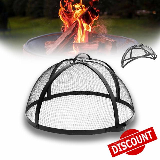 New Corrosion-Resistant 36In Round Fire Pit Spark Screen Cover