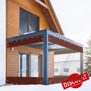 FoundGo 8'Hx10'W Vinyl Curtains for Patio