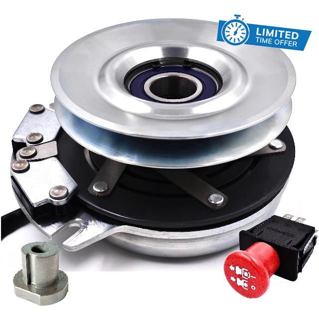 HD Switch Billet Pulley Blade Clutch 574607001 5218-247 & PTO Switch 582107601 Fits Husqvarna MZ28 MZ52 MZ61 MZ5424 MZ5225 MZ6128 MZT52 MZT61 FD52 FD61 Z454 Z460 Z460X Dixon DX148 DX152 DX161 Mower