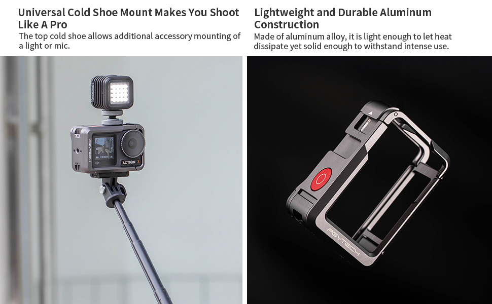 PGYTECH Camera Cage for DJI OSMO Action 4