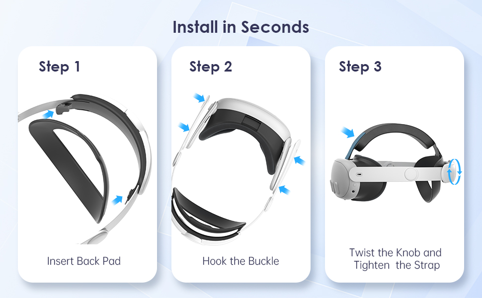 Remains Relaxed after prolonged use of vr game by this Maecker head strap for oculs 3