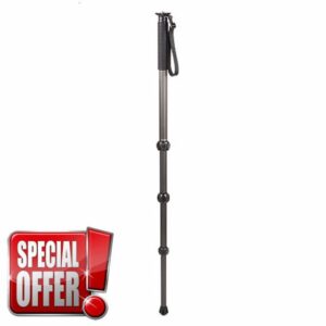 3 Legged Thing Legends Lance Carbon Fibre Monopod - Ultra-Tall Camera Monopod for Professional Photographers & Videographers (LANCEDARK)