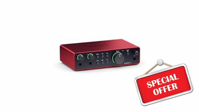 Focusrite Scarlett 2i2 4th Gen USB Audio Interface for Recording