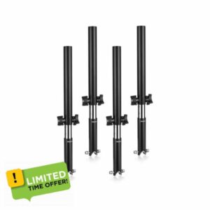 PROAIM Height Adjustable Telescopic Poles with Maximum Height: 2.46 ft/29.5". Compatible with Victor Lite Video Production Camera Cart. (VCTR-LT-HAP)