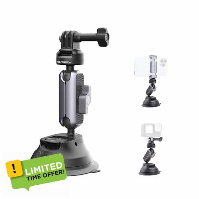 PGYTECH CapLock Suction Cup Mount Compatible for DJI OSMO Action 4/3/2