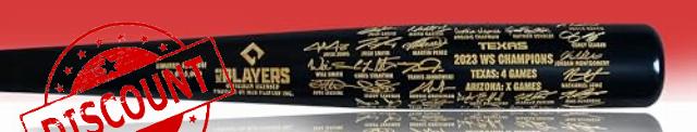 Texas 2023 WS Champions Team Signature Black Maple Bat