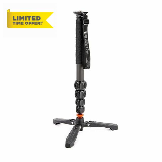 3 Legged Thing Legends Alana Carbon Fibre Monopod Kit - Travel-Friendly Camera Monopod for Professional Photographers & Videographers (ALANAKITDARK)