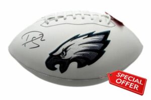 Darius Slay Autographed White Philadelphia Eagles Logo Football JSA 183554 - Autographed Footballs