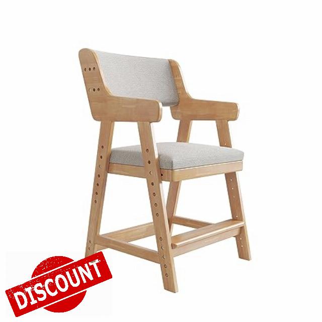 BALANBO Wooden HighChair Adjustable Highchair for Toddlers to Teens with Steps Kids Dining Chair Study Chair with Removable Cushion (Natural)