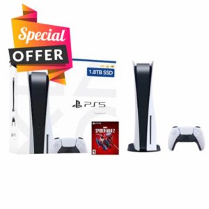 PlayStation 5 Enhanced Storage 1.8TB Disc Version Console - PS5 Disc Console with 1.8TB Ultra-High Speed PCIe Gen 4 NVNe SSD
