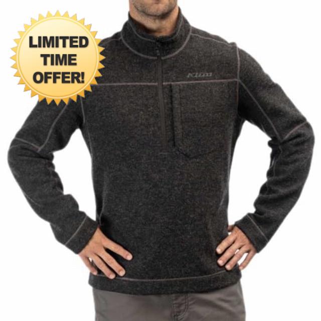 KLIM Men's Bighorn Canyon Wool Fleece 1/4 Zip Jacket