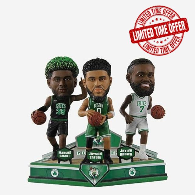 Jayson Tatum Jaylen Brown Marcus Smart Boston Celtics Triple Bobblehead NBA