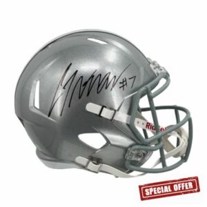 CJ Stroud Autographed Ohio State Speed Replica Full Size Football Helmet - BAS