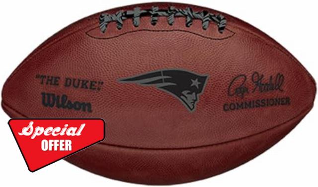 New England Patriots Unsigned Wilson Metallic Official Duke Football - NFL Unsigned Miscellaneous